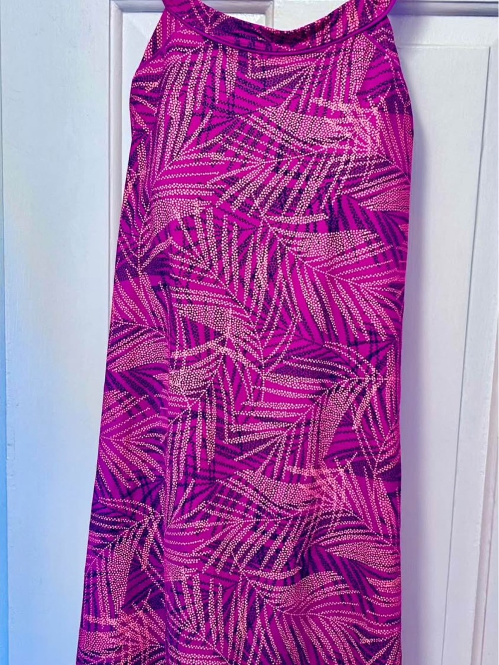 Lands' End Magenta & Purple Palm-Print One-Piece Swimsuit - Picture 1 of 2